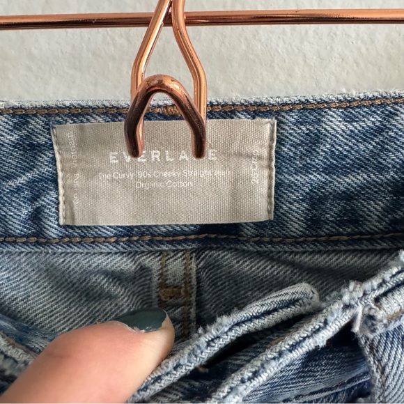 Everlane The Curvy 90s Cheeky Straight Jean Size 26 Crop Raw Hem - Picture 8 of 10